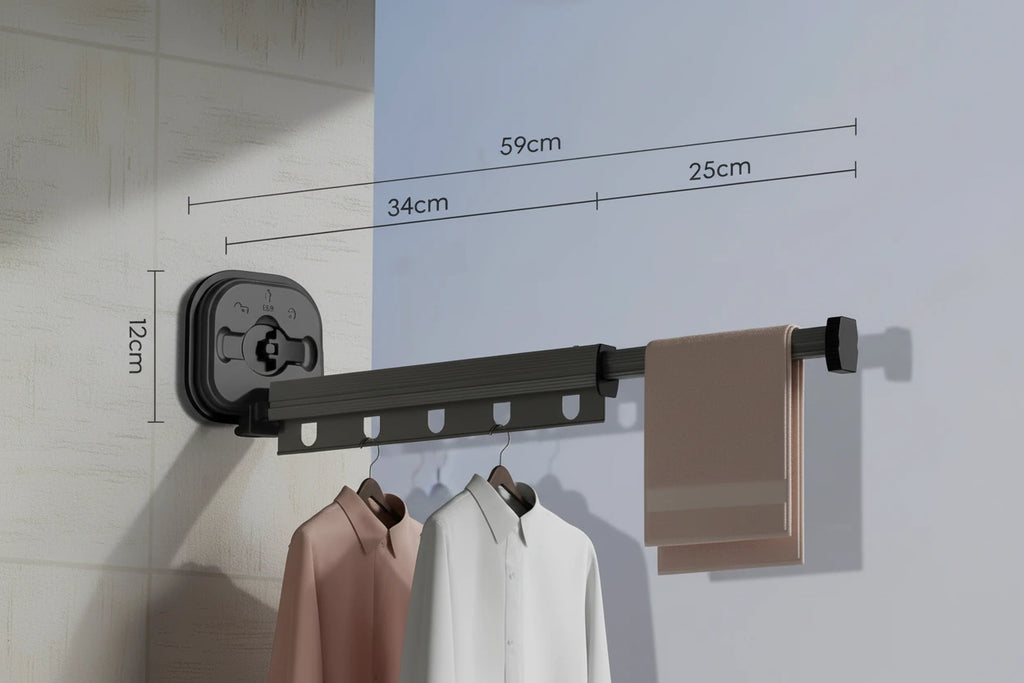 UniEssential Wall Mount Clothes Drying Rack Foldable