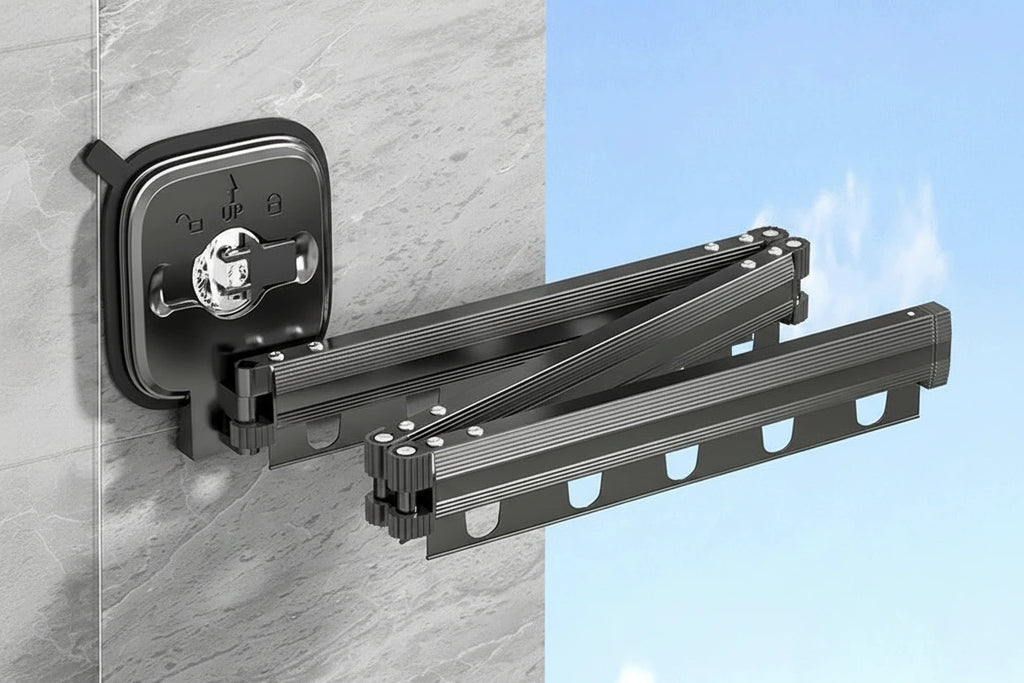 UniEssential Wall Mount Clothes Drying Rack Foldable