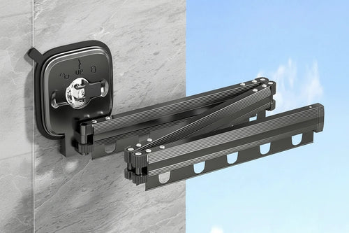 UniEssential Wall Mount Clothes Drying Rack Foldable